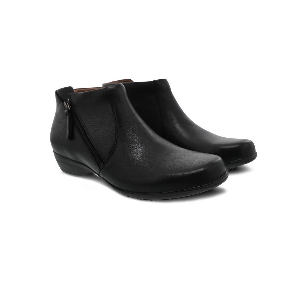 Dansko Fifi Black Leather Comfort Ankle Boots Size 40 US 9.5-10